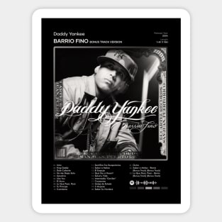 Daddy Yankee - Barrio Fino Tracklist Album Sticker